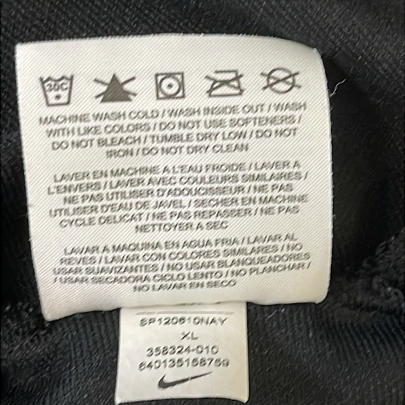 Nike Men's Dri-FIT Sz XL Micro Pique Polo Black Short Sleeve Collared Golf - Picture 9 of 9